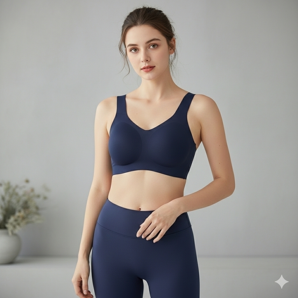 KNIX Navy Blue Catalyst Sports Bra Sz 2 3 M 32C 34C